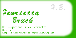 henrietta bruck business card